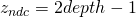 z_{ndc} = 2 depth - 1